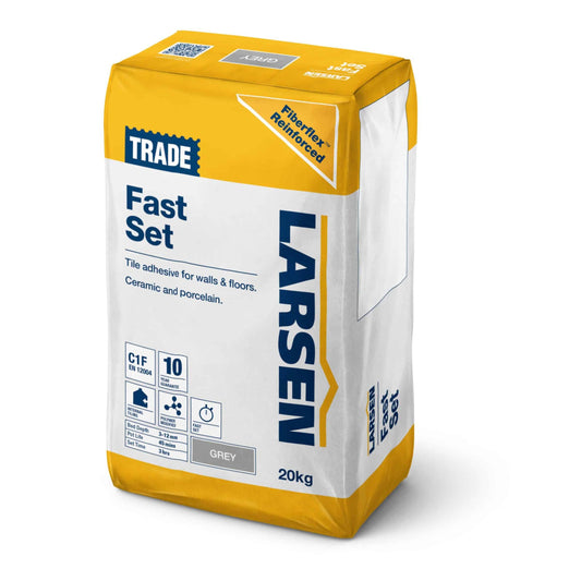 Larsen Fast Set C1F Rapid Set Cement-Based Tile Adhesive Grey 20Kg