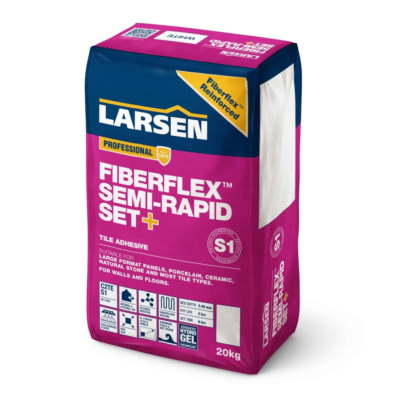 Larsen FiberFlex™ Semi-Rapid Set+ C2TES1 Grey Tile Adhesive 20Kg