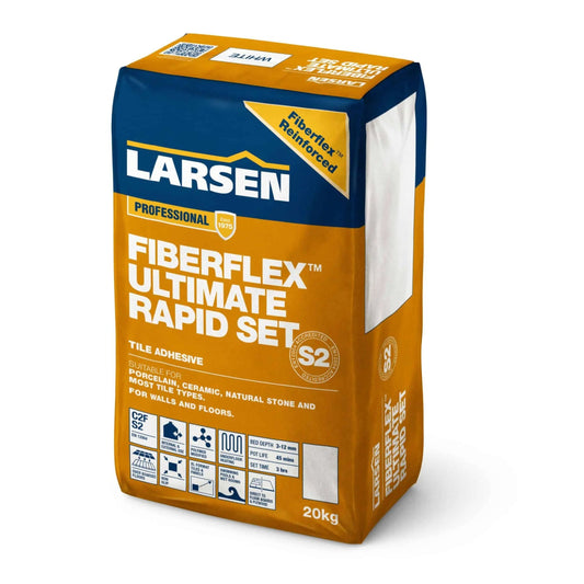 Larsen Fibreflex™ Ultimate Rapid Set C2FS2 Grey Flexible Tile Adhesive 20kg
