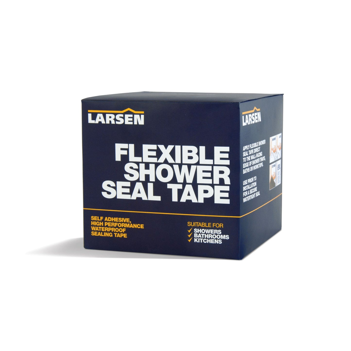 Larsen Flexible Shower Seal Tape | Waterproof Shower Tray & Bath Seal Tape