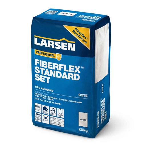 Larsen Fibreflex™ Standard Set C2TE White Flexible Tile Adhesive 20kg