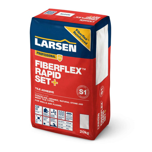 Larsen Fibreflex™ Rapid Set+ C2FS1 Flexible Tile Adhesive 20kg Grey