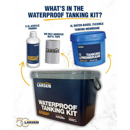 Larsen Waterproof Tanking Kit | Complete Wet Room, Shower & Bathroom Waterproofing System